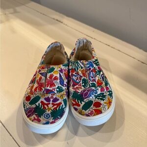 Crewcuts toddler Girls 10 Liberty Floral Slip-On Sneakers